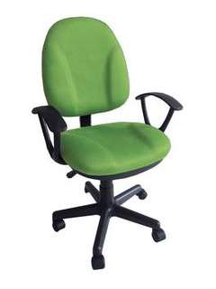 Silla Escritorio Juvenil R.Verde - Silla giratoria para escritorio juvenil, con ruedas, elevable, con asiento y respaldo tapizado con tejido 3D color verde