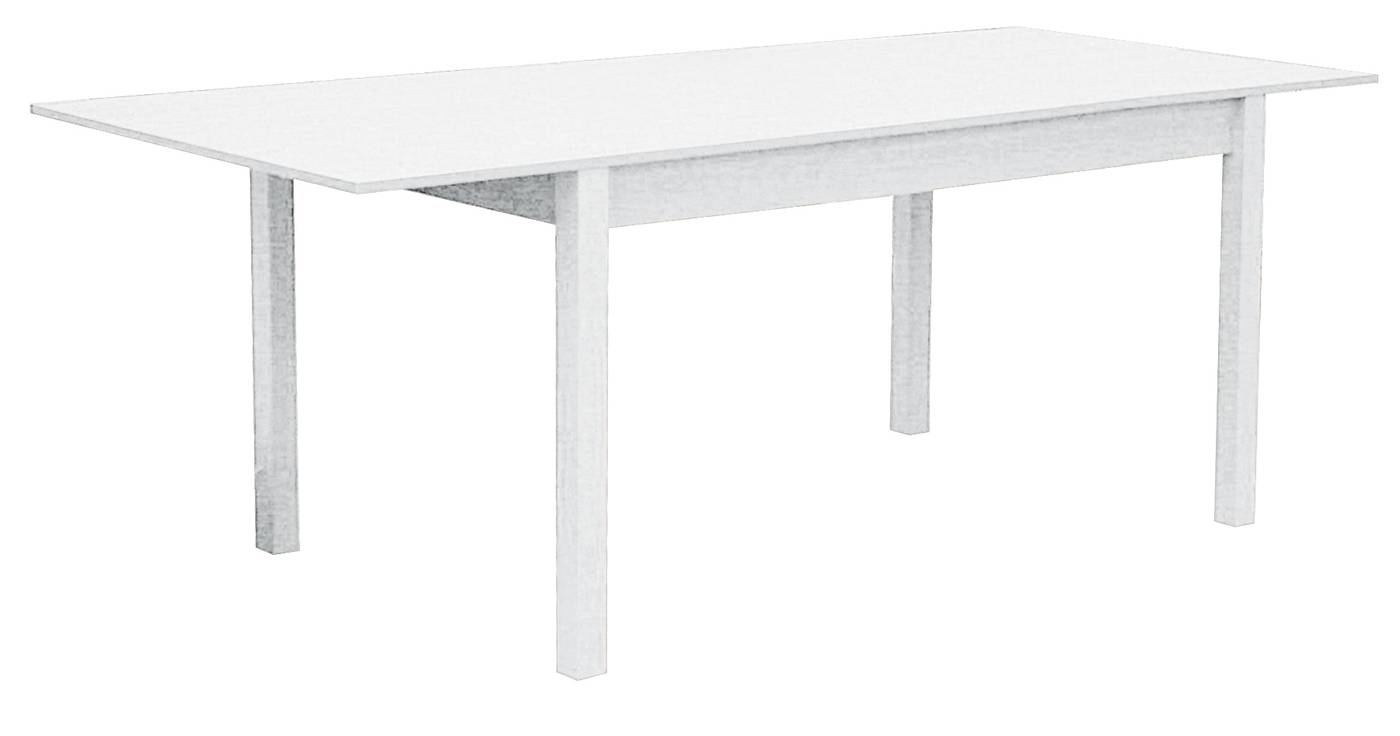 Mesa de comedor extensible de 140 cm a 200 cm, color blanco
