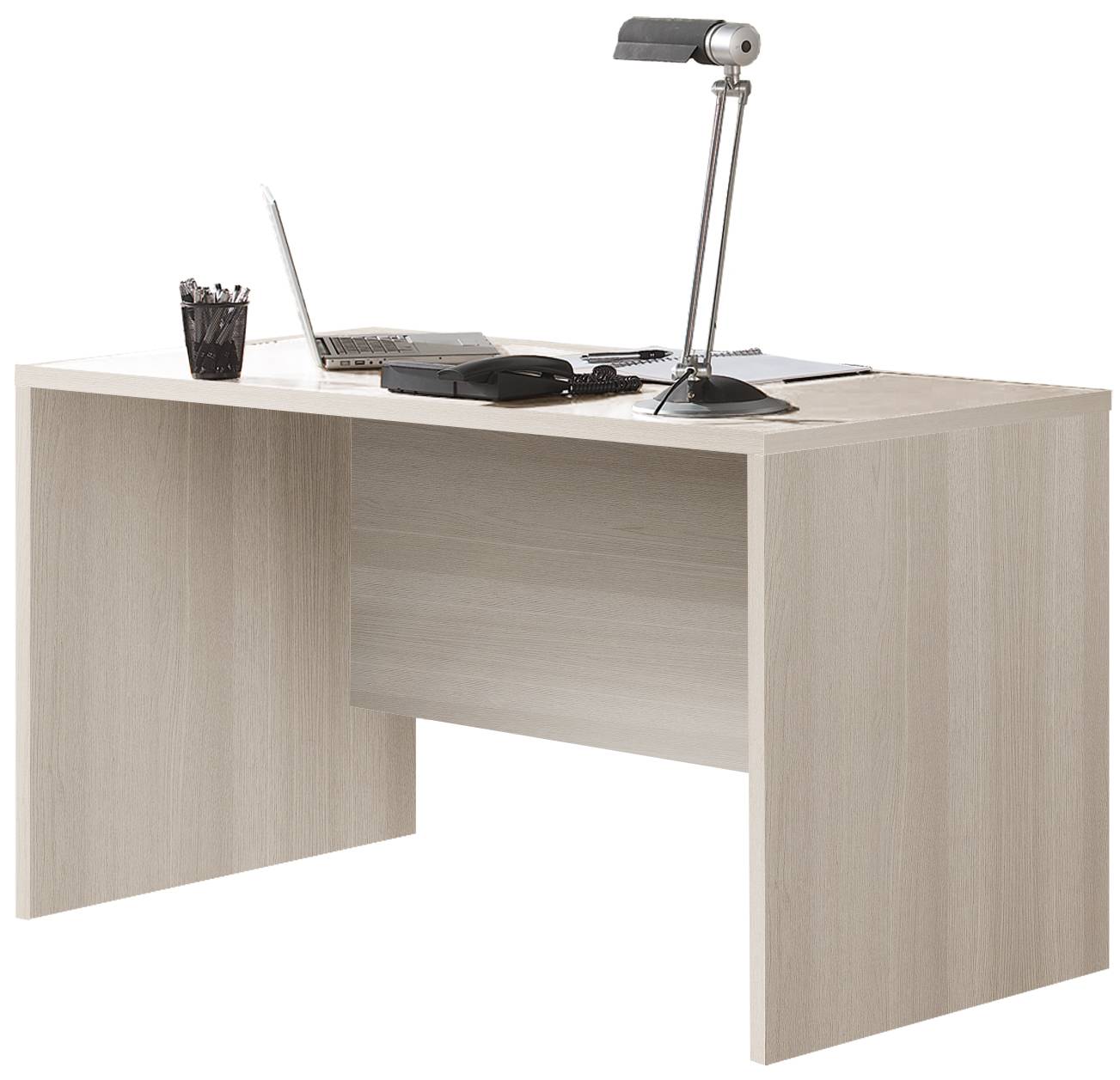 Mesa de escritorio de 150 cm. Acabada en color roble o nórdico