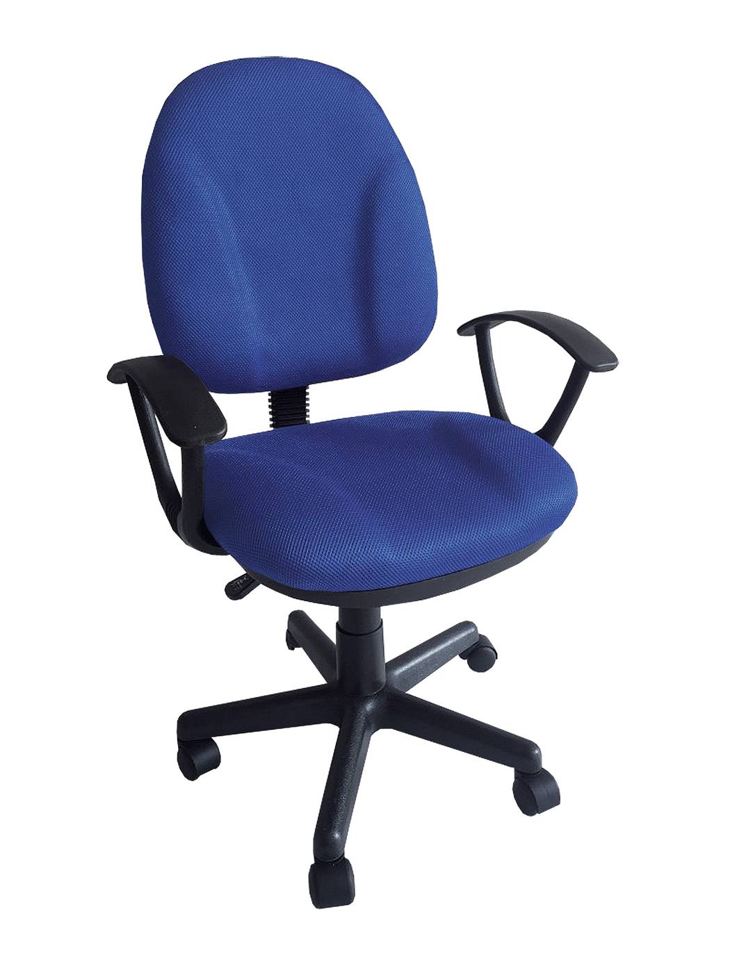 Silla giratoria para escritorio juvenil, con ruedas, elevable, con asiento y respaldo tapizado con tejido 3D color azul