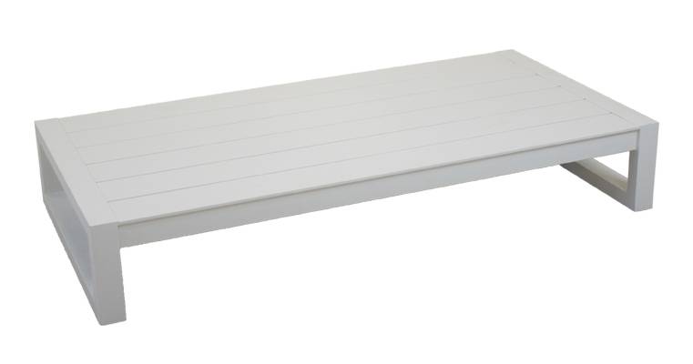Mesa de centro lujo de aluminio  color blanco o antracita.