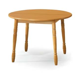 Mesa Redonda Extensible - Mesa de comedor redonda extensible, con patas torneadas. Fabricada de madera de pino maciza en varios colores.