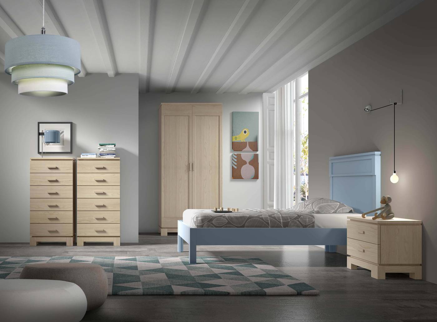 Sifonier Vega 6 cajones - Sifonier de madera de 6 cajones para dormitorio juvenil o matrimonio. Disponible en una amplia gama de colores